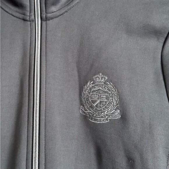 Vintage Lauren Ralph Lauren Active Women 2-Tone Gray Zip Track Jacket Sz Small - Picture 5 of 11